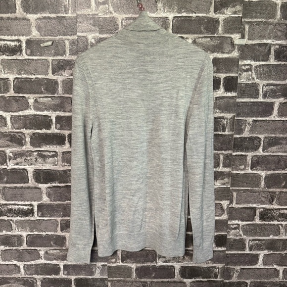 NWT Express mock neck turtleneck sweater gray merino wool blend - Picture 12 of 12